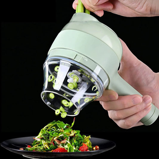4-in-1  Portable Electric Vegetable Cutter & Slicer | USB Rechargeable. ❤️